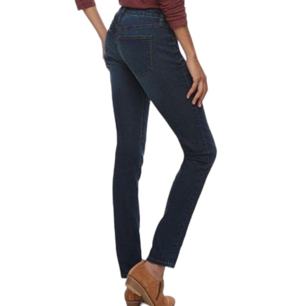 Sonoma Slim Straight Dark Wash Petite Jeans size 2p
